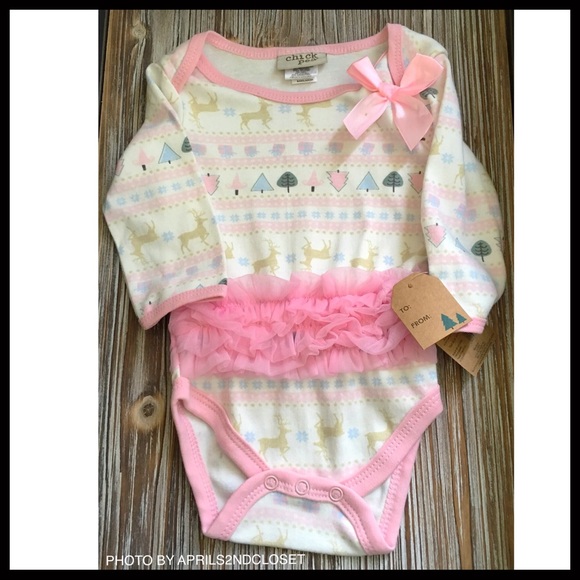 REINDEER HOLIDAY ONESIE CHRISTMAS BODYSUIT - Picture 2 of 7